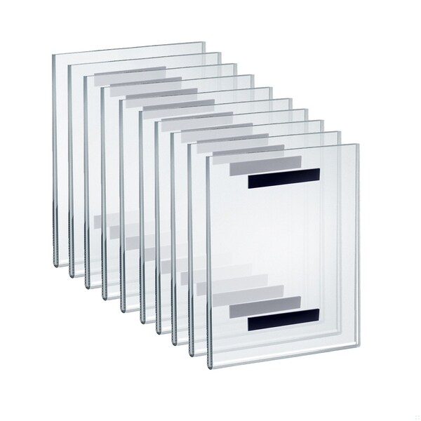 Clear Acrylic 8'' x 10'' Magnetic U-Frame, 10PK